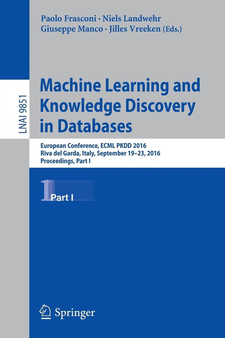 Machine Learning and Knowledge Discovery in Databases 1