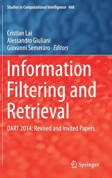 bokomslag Information Filtering and Retrieval