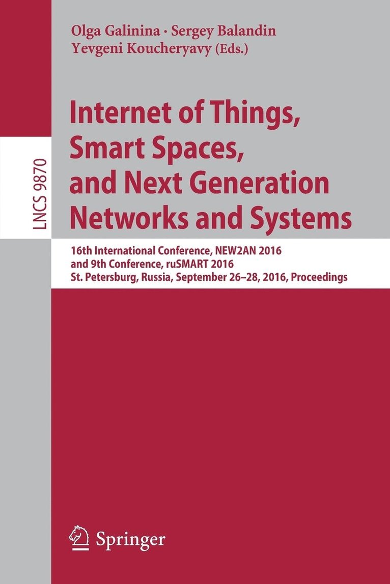 Internet of Things, Smart Spaces, and Next Generation Networks and Systems 1