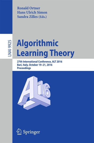 Ronald Ortner, Hans Ulrich Simon, Sandra Zilles - Algorithmic Learning Theory, Häftad