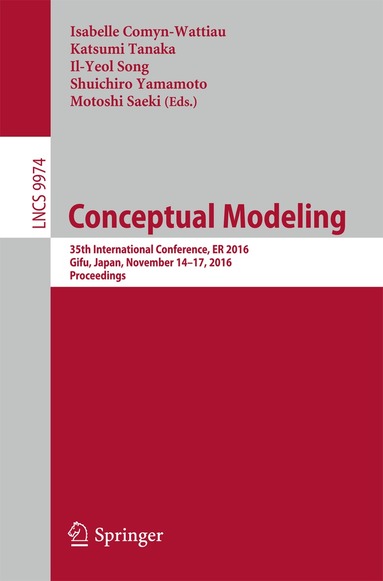 Isabelle Comyn-Wattiau, Katsumi Tanaka, Il-Yeol Song, Shuichiro Yamamoto, Motoshi Saeki - Conceptual Modeling, Häftad