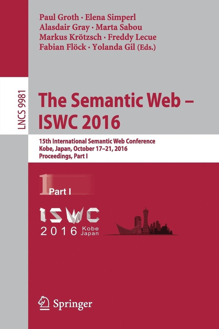 The Semantic Web  ISWC 2016 1