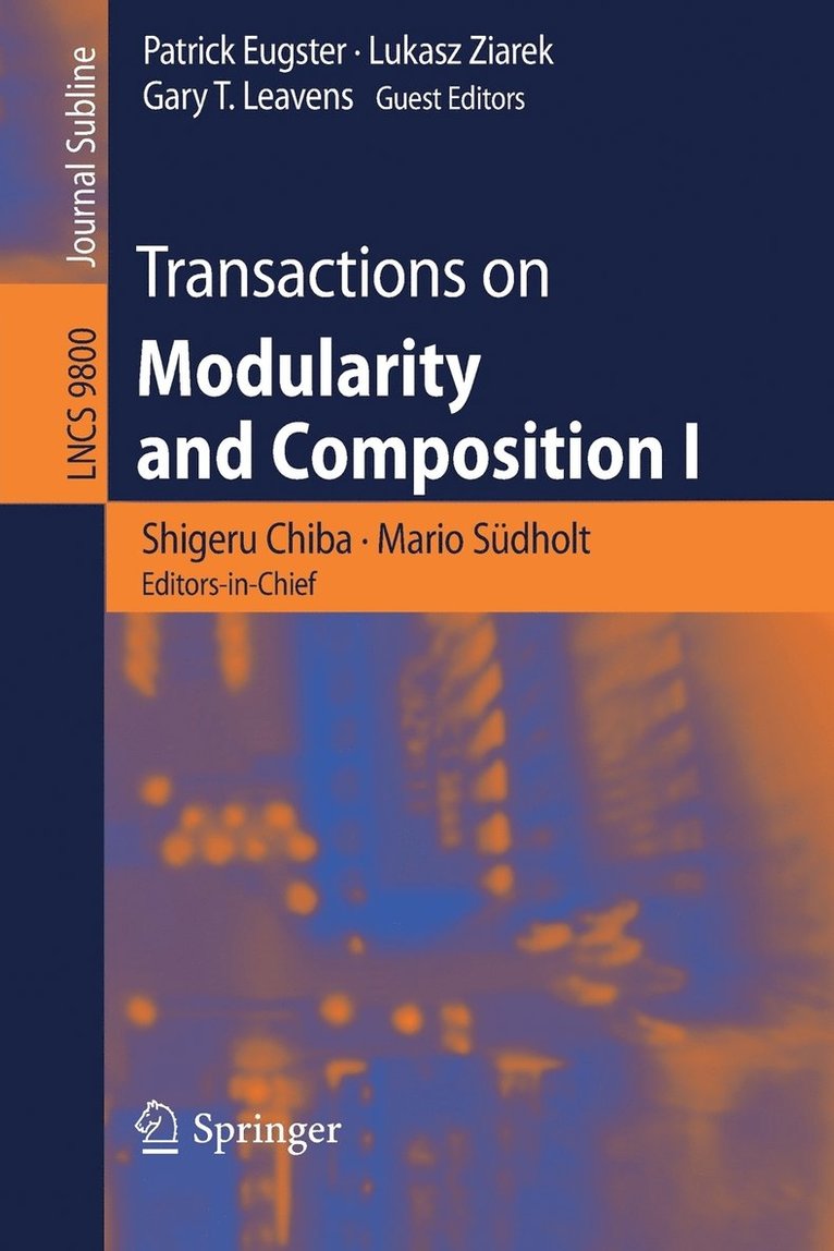 Transactions on Modularity and Composition I 1
