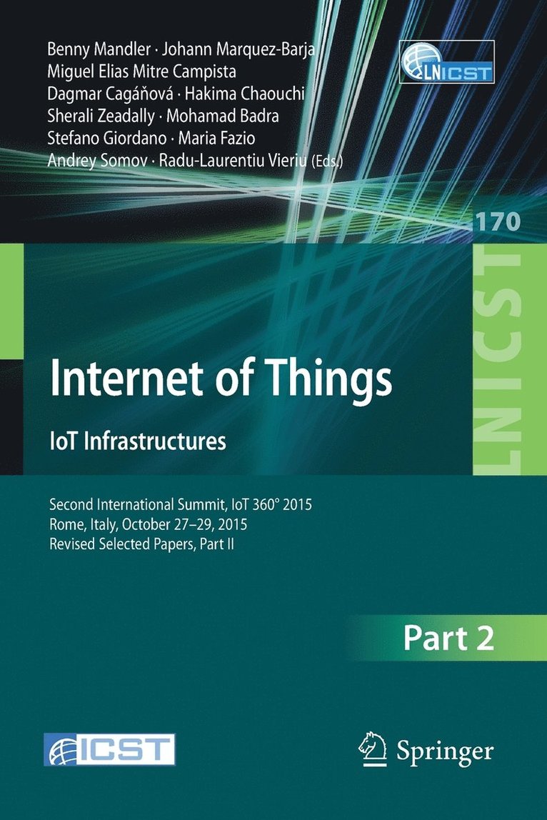 Internet of Things. IoT Infrastructures 1