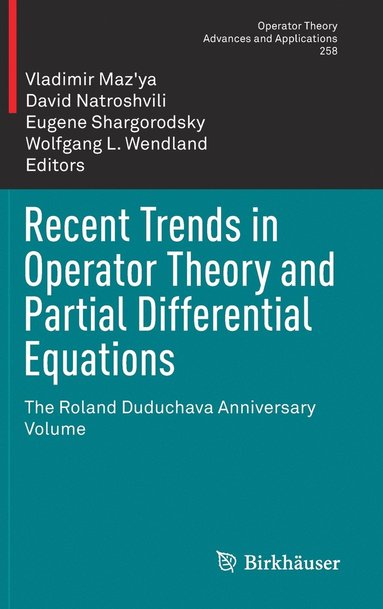 bokomslag Recent Trends in Operator Theory and Partial Differential Equations