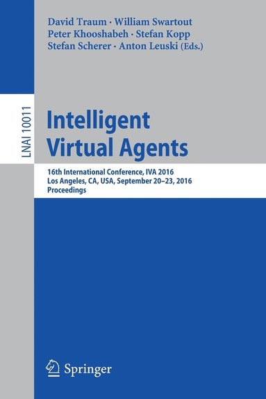 bokomslag Intelligent Virtual Agents