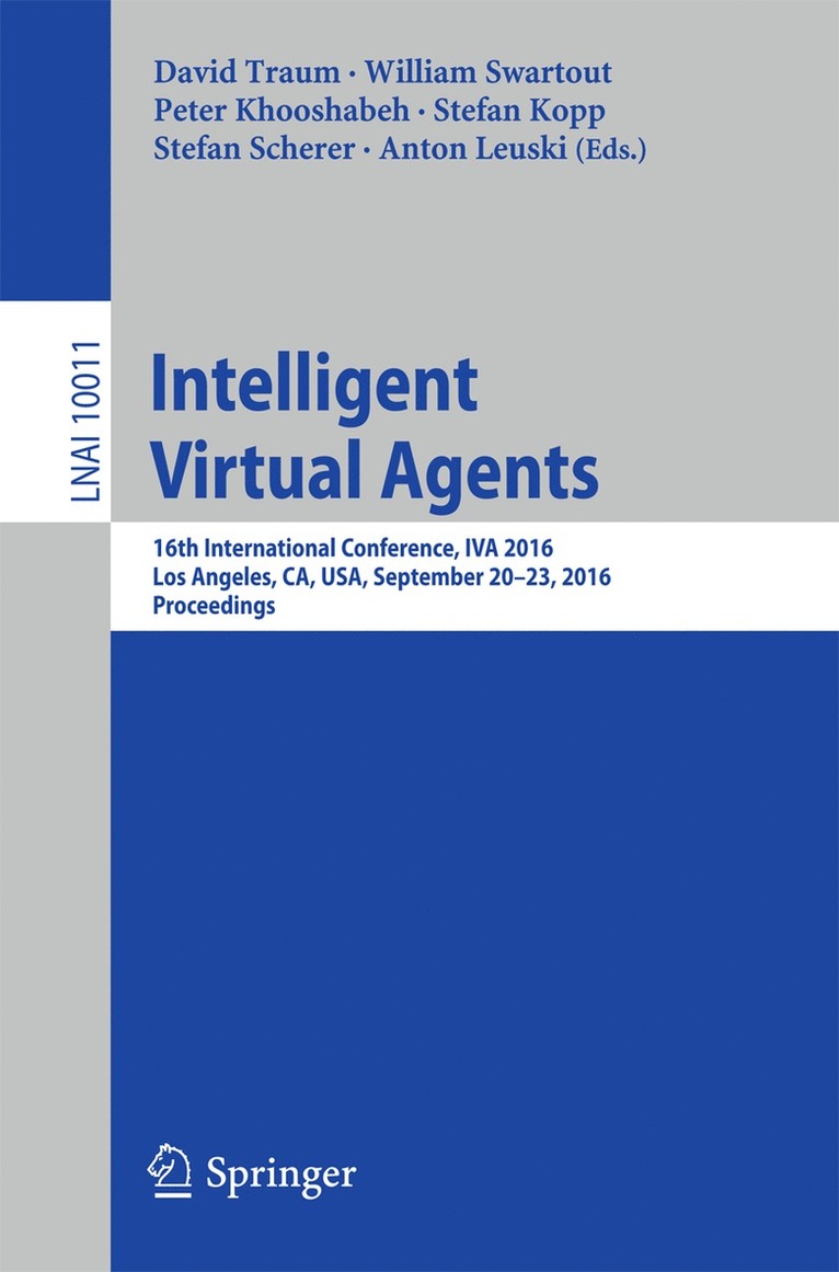 Intelligent Virtual Agents 1