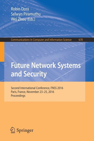 bokomslag Future Network Systems and Security