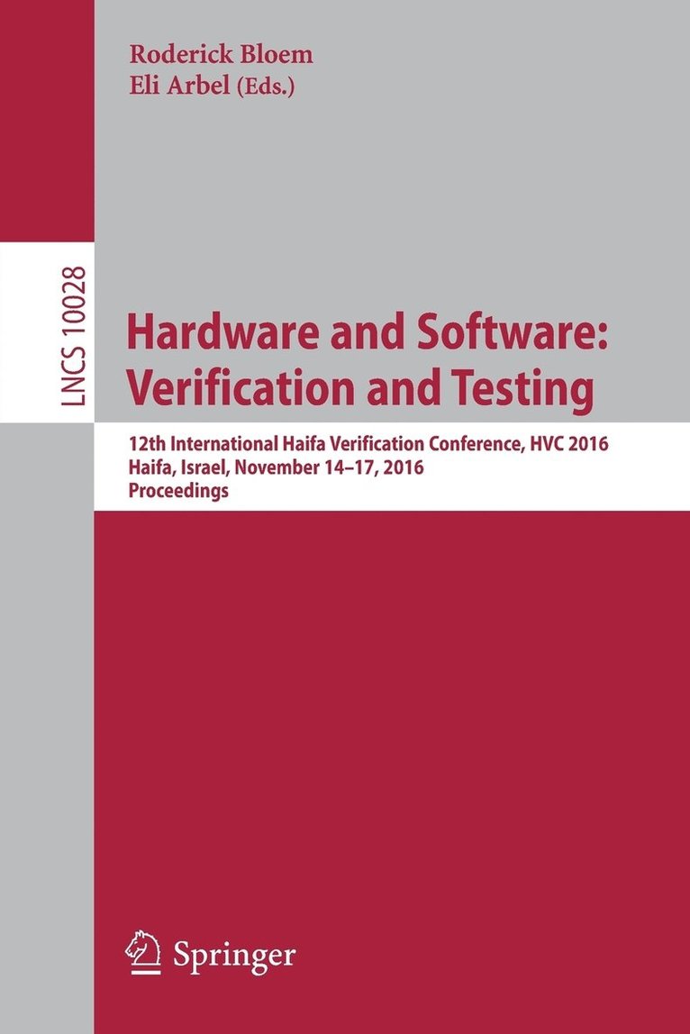 Hardware and Software: Verification and Testing 1