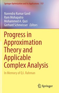 bokomslag Progress in Approximation Theory and Applicable Complex Analysis