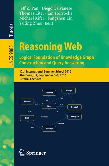 Jeff Z. Pan, Diego Calvanese, Thomas Eiter, Ian Horrocks, Michael Kifer, Fangzhen Lin, Yuting Zhao - Reasoning Web: Logical Foundation of Knowledge Graph Construction and Query Answering, Häftad