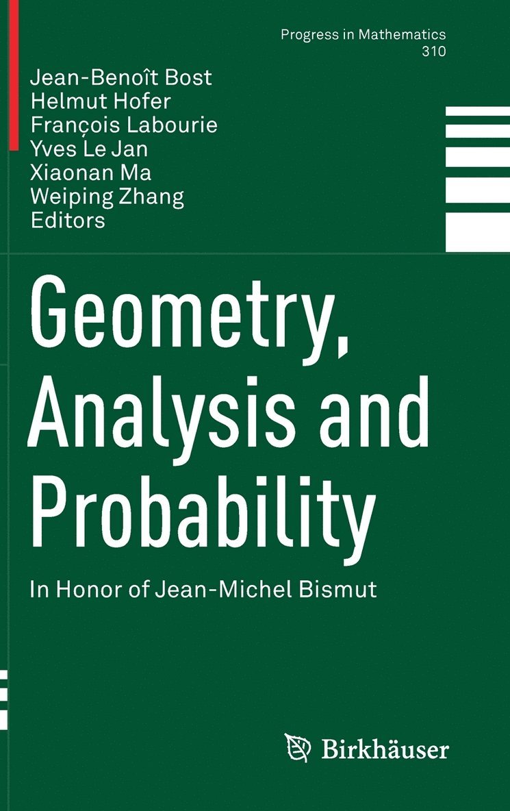 Jean-Benoît Bost, Helmut Hofer, Helmut Bost, Jean-Benoît, Hofer - Geometry, Analysis and Probability: In Honor of Jean-Michel Bismut, Inbunden