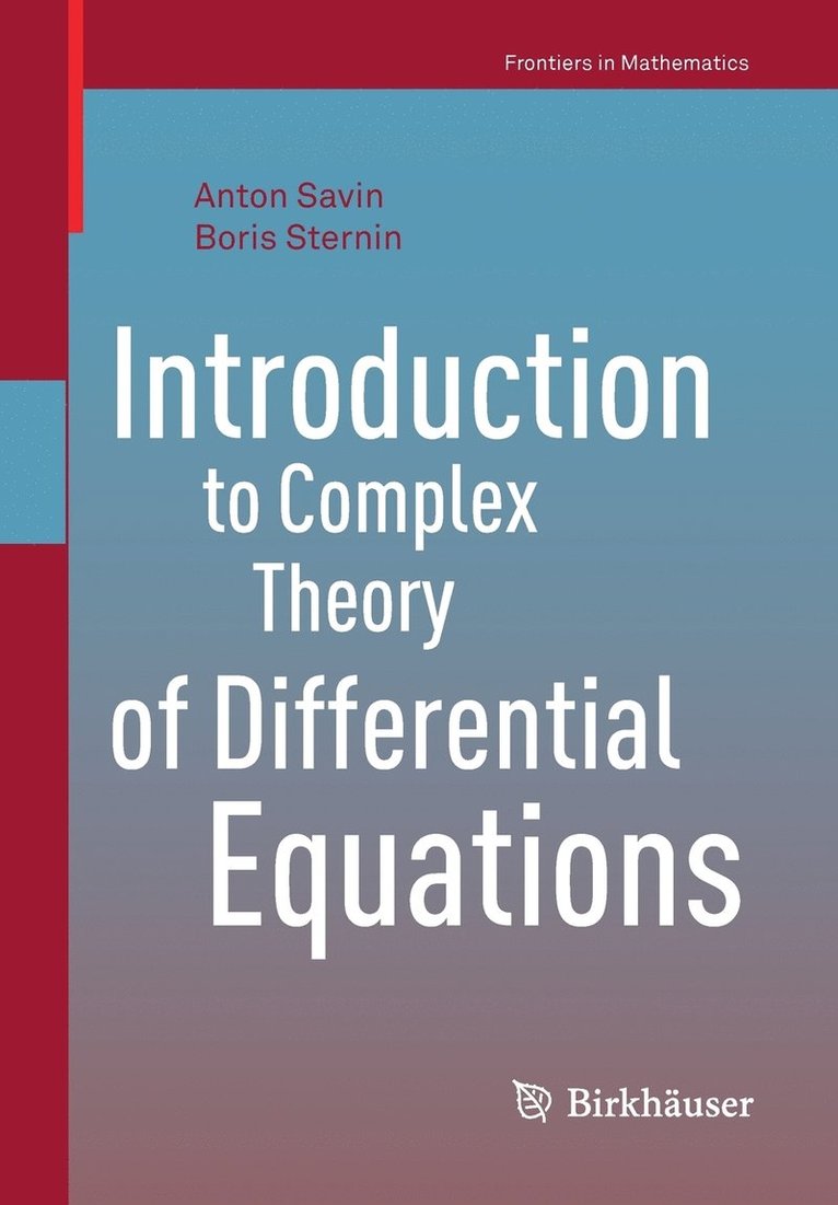 Introduction to Complex Theory of Differential Equations 1