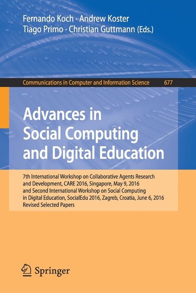 bokomslag Advances in Social Computing and Digital Education