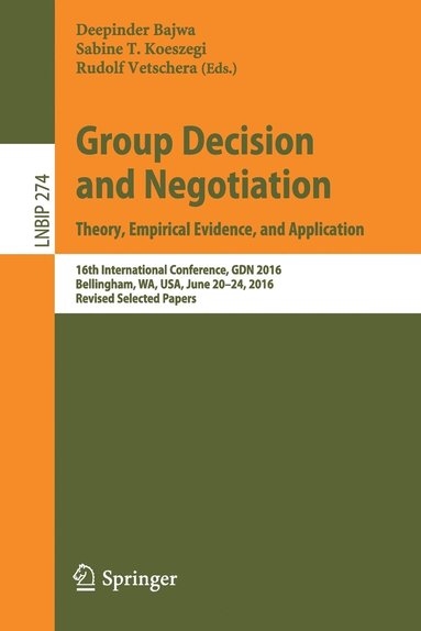 bokomslag Group Decision and Negotiation: Theory, Empirical Evidence, and Application