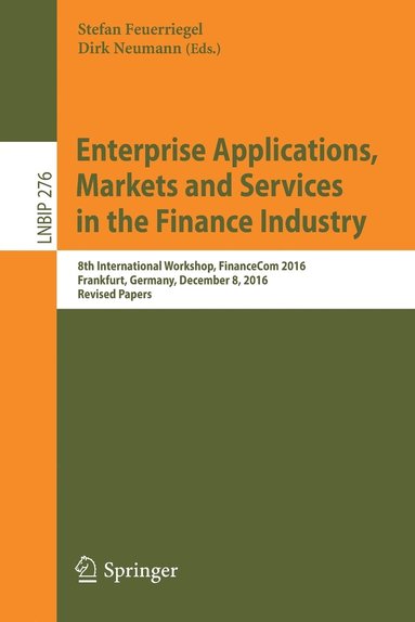 bokomslag Enterprise Applications, Markets and Services in the Finance Industry