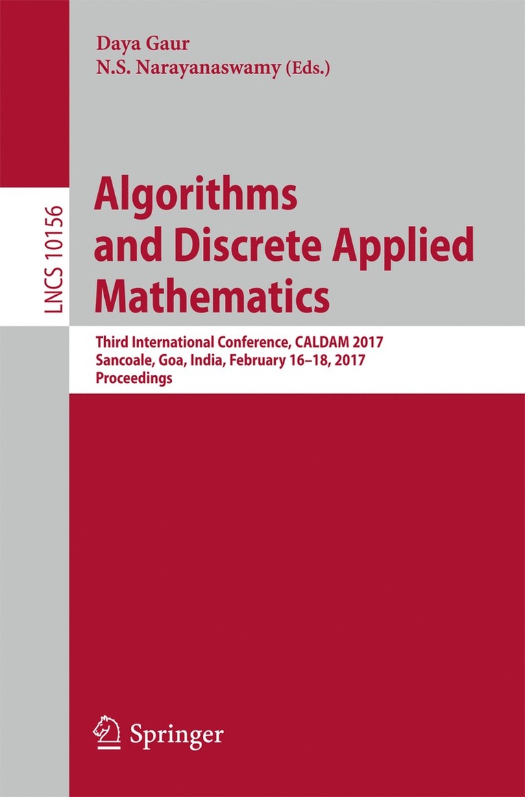 Algorithms and Discrete Applied Mathematics 1