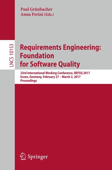 Paul Grünbacher, Anna Perini - Requirements Engineering: Foundation for Software Quality, Häftad