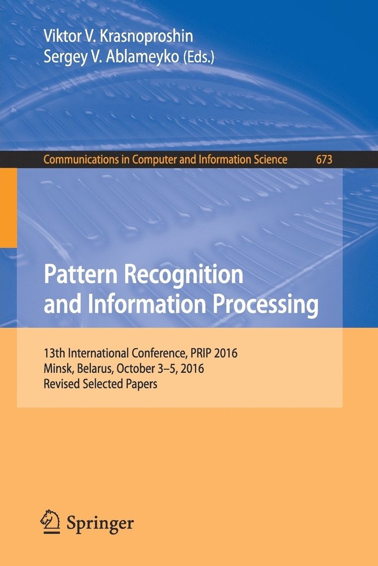 Pattern Recognition and Information Processing 1