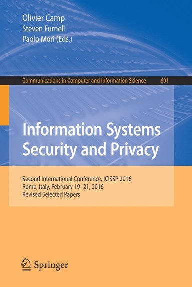 bokomslag Information Systems Security and Privacy