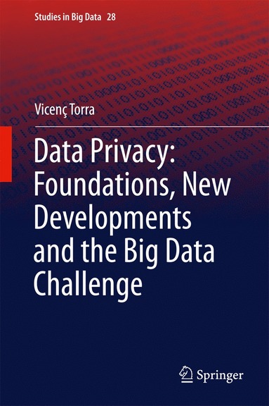 bokomslag Data Privacy: Foundations, New Developments and the Big Data Challenge