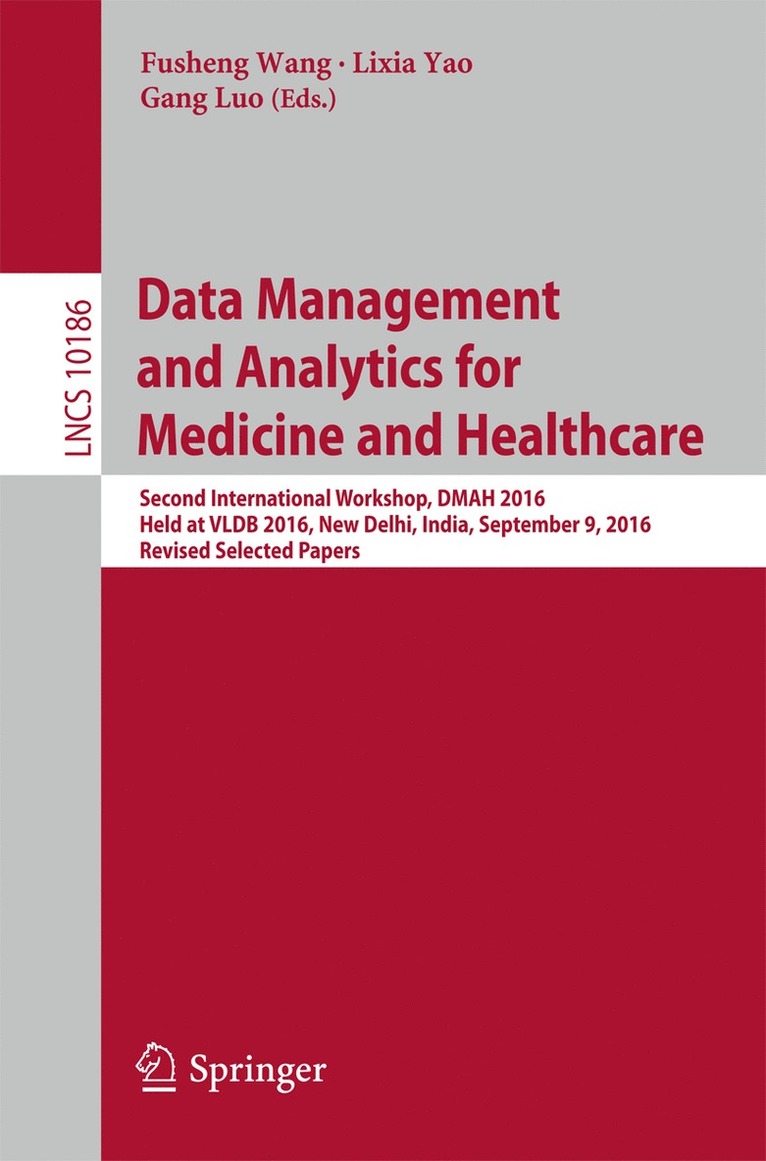 Data Management and Analytics for Medicine and Healthcare 1