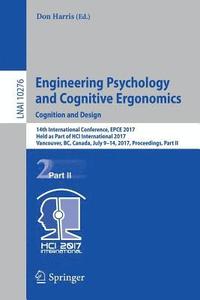 bokomslag Engineering Psychology and Cognitive Ergonomics: Cognition and Design