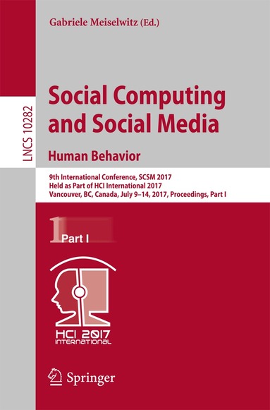 Gabriele Meiselwitz - Social Computing and Social Media. Human Behavior, Häftad