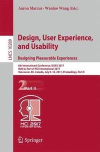 bokomslag Design, User Experience, and Usability: Designing Pleasurable Experiences