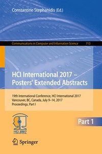 bokomslag HCI International 2017  Posters' Extended Abstracts
