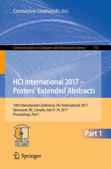 Constantine Stephanidis - HCI International 2017 – Posters' Extended Abstracts, Häftad