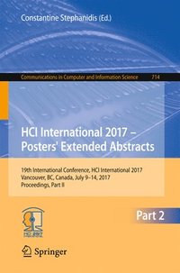 bokomslag HCI International 2017 - Posters' Extended Abstracts