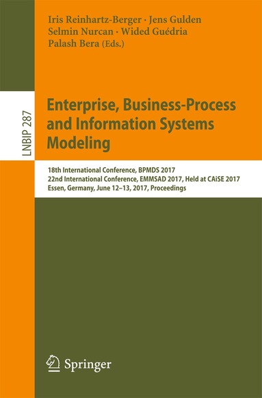 Iris Reinhartz-Berger, Jens Gulden, Selmin Nurcan, Wided Guédria, Palash Bera - Enterprise, Business-Process and Information Systems Modeling, Häftad
