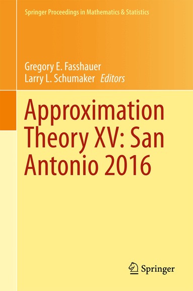 Gregory E. Fasshauer, Larry L. Schumaker - Approximation Theory XV: San Antonio 2016, Inbunden