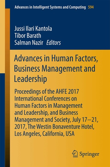 Jussi Ilari Kantola, Tibor Barath, Salman Nazir - Advances in Human Factors, Business Management and Leadership, Häftad