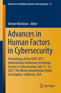 bokomslag Advances in Human Factors in Cybersecurity