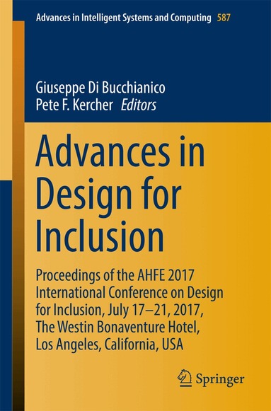 Giuseppe Di Bucchianico, Pete F Kercher - Advances in Design for Inclusion, Häftad