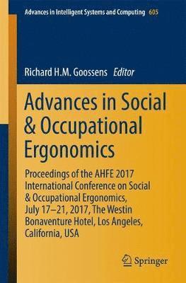 Richard H.M. Goossens, Richard H. M. Goossens - Advances in Social & Occupational Ergonomics, Häftad