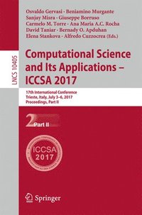 bokomslag Computational Science and Its Applications  ICCSA 2017