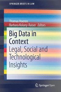 bokomslag Big Data in Context