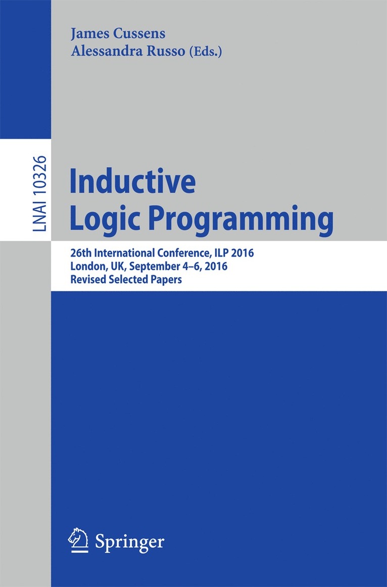 James Cussens, Alessandra Russo - Inductive Logic Programming, Häftad