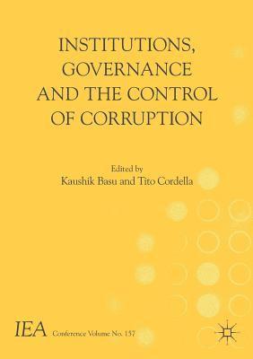 Kaushik Basu, Tito Cordella - Institutions, Governance and the Control of Corruption, Häftad