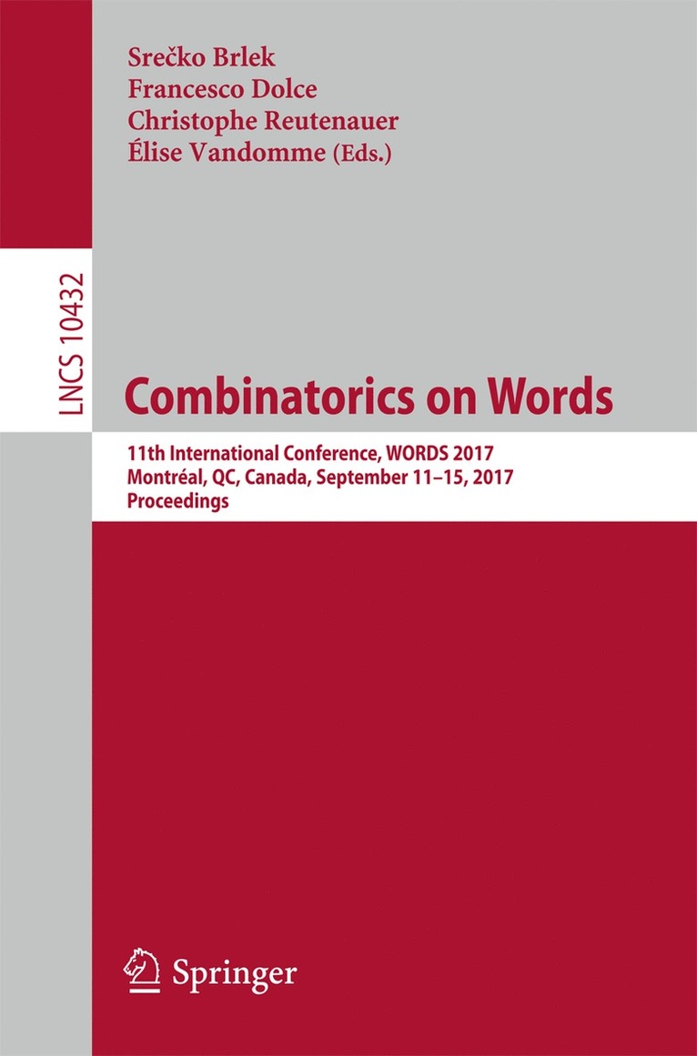 Combinatorics on Words 1