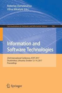 bokomslag Information and Software Technologies