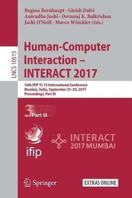 bokomslag Human-Computer Interaction - INTERACT 2017