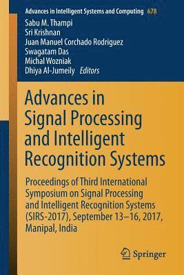 bokomslag Advances in Signal Processing and Intelligent Recognition Systems