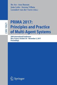 bokomslag PRIMA 2017: Principles and Practice of Multi-Agent Systems
