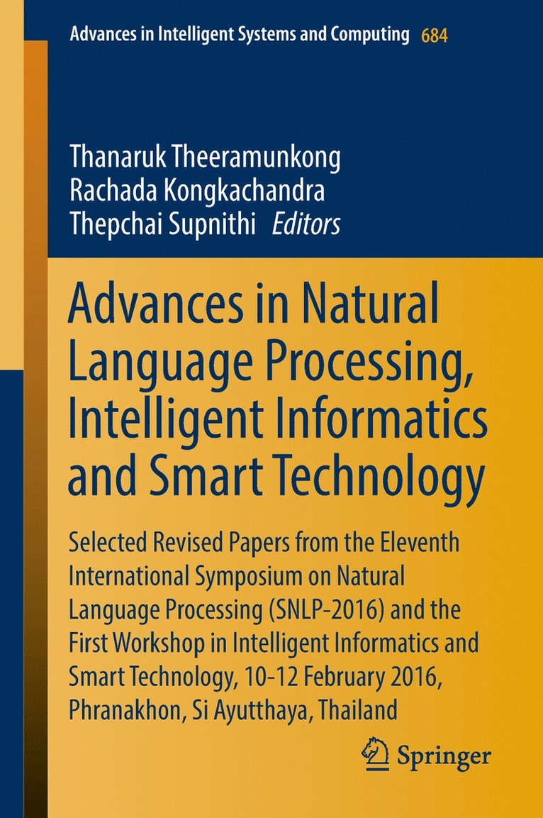 Advances in Natural Language Processing, Intelligent Informatics and Smart Technology 1