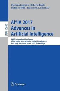 bokomslag AI*IA 2017 Advances in Artificial Intelligence