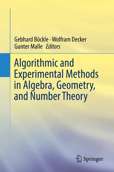 Gebhard Böckle, Wolfram Decker, Gunter Malle - Algorithmic and Experimental Methods in Algebra, Geometry, and Number Theory, Inbunden